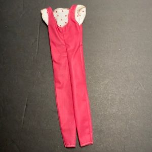 Vintage Barbie Fashion fun pink jumper romper pink heart top one piece outfit